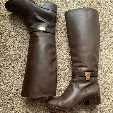 michael kors hamilton tall boot leather